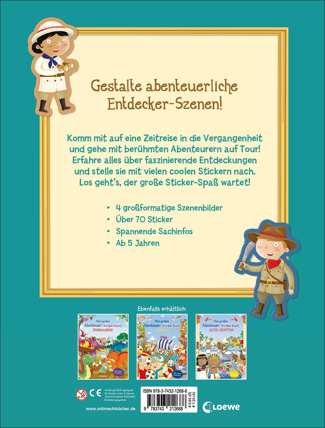 Rückseite: 9783743212688 | Mein großes Abenteuer-Stickerbuch - Entdecker und Abenteurer | George