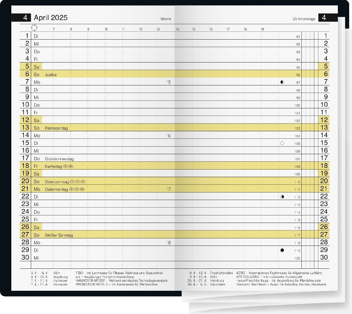 Bild: 4003273786417 | Taschenkalender Modell Miniplaner d 15 (2025) | 2 Seiten = 1 Monat, A6