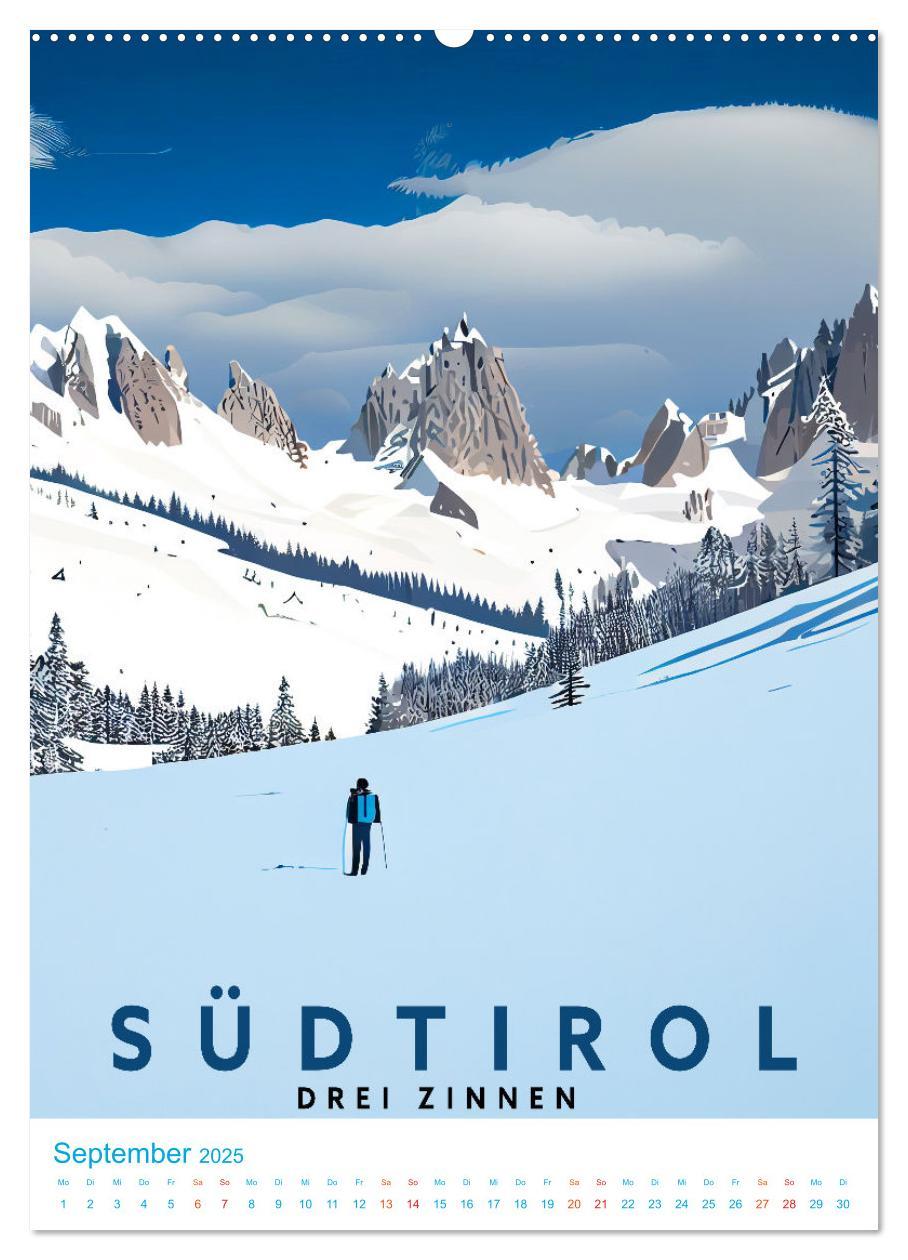 Bild: 9783435885350 | Südtirol - Old School Poster Style (Wandkalender 2025 DIN A2 hoch),...