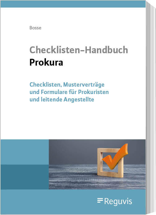 Cover: 9783846214527 | Checklisten-Handbuch Prokura | Christian Bosse | Buch | 200 S. | 2023