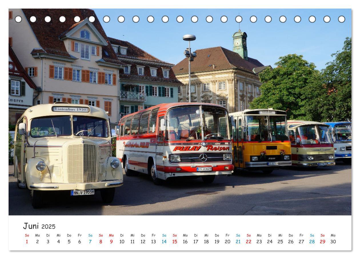 Bild: 9783435076420 | Omnibusse von heute und früher (Tischkalender 2025 DIN A5 quer),...