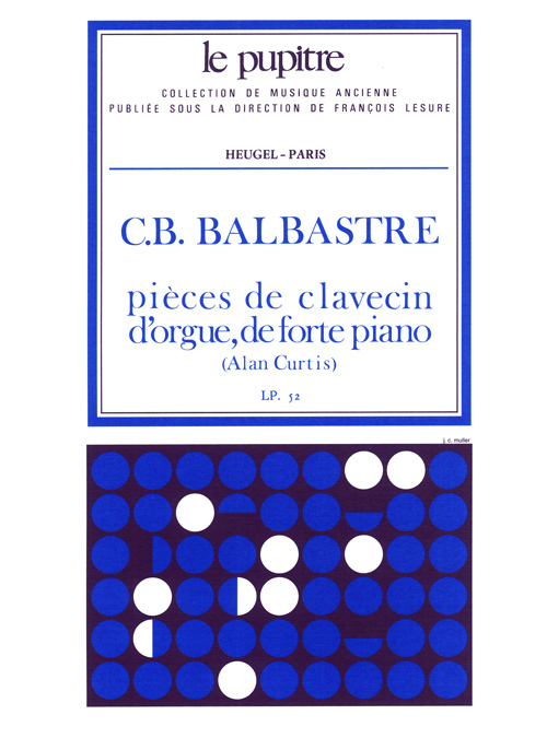 Cover: 9790047323873 | Pieces de Clavecin d'Orgue et de Forte Piano | Balbastre | Partitur