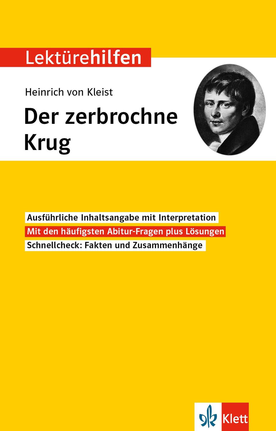 Cover: 9783129231753 | Klett Lektürehilfen Heinrich von Kleist, Der zerbrochne Krug | Buch