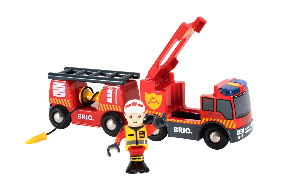 Bild: 7312350338119 | 33811 BRIO Feuerwehr-Leiterfahrzeug mit Licht &amp; Sound | BRIO® | Spiel