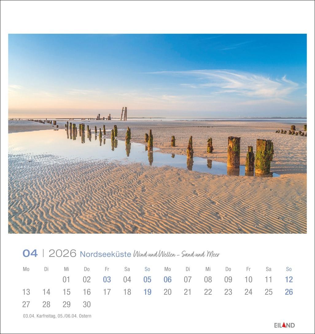 Bild: 9783964023773 | Nordseeküste Postkartenkalender 2026 - Wind und Wellen - Sand und Meer