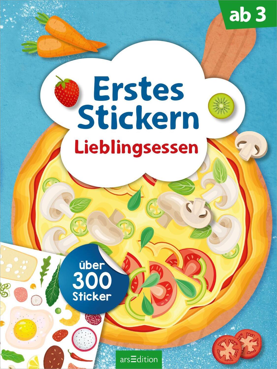 Bild: 9783845851402 | Erstes Stickern - Lieblingsessen | Über 300 Sticker | Taschenbuch