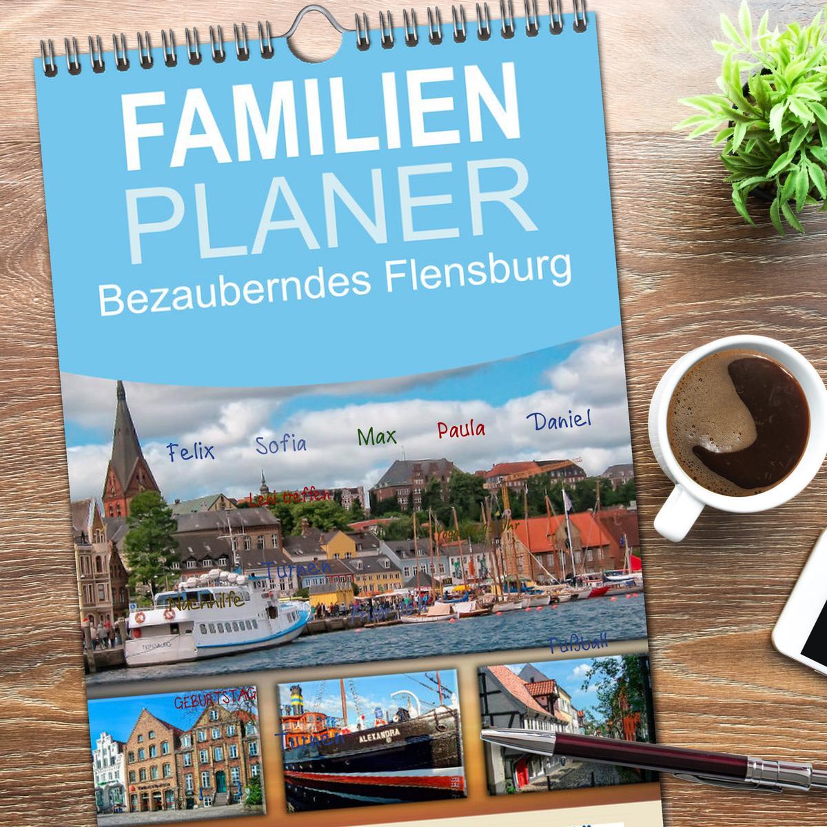 Bild: 9783457125380 | Familienplaner 2025 - Bezauberndes Flensburg mit 5 Spalten...