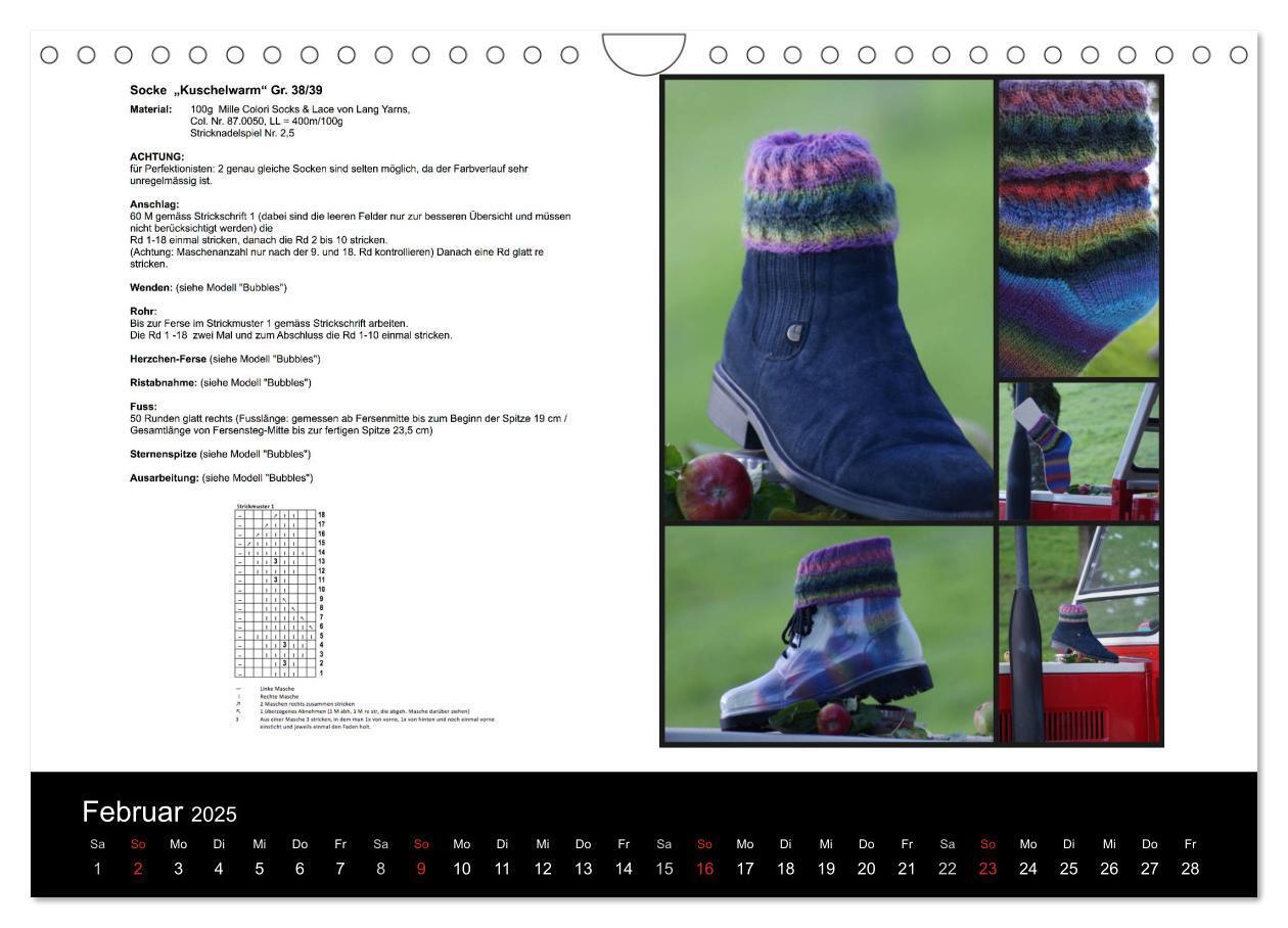 Bild: 9783435660209 | Sockenkalender Bootsocks 2025 (Wandkalender 2025 DIN A4 quer),...