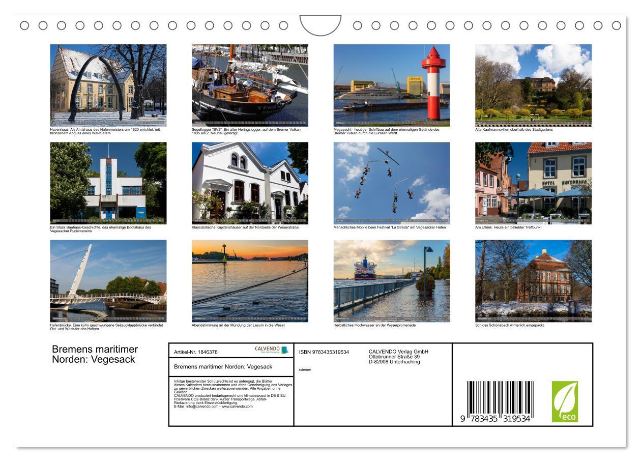 Bild: 9783435319534 | Bremens maritimer Norden: Vegesack (Wandkalender 2025 DIN A4 quer),...