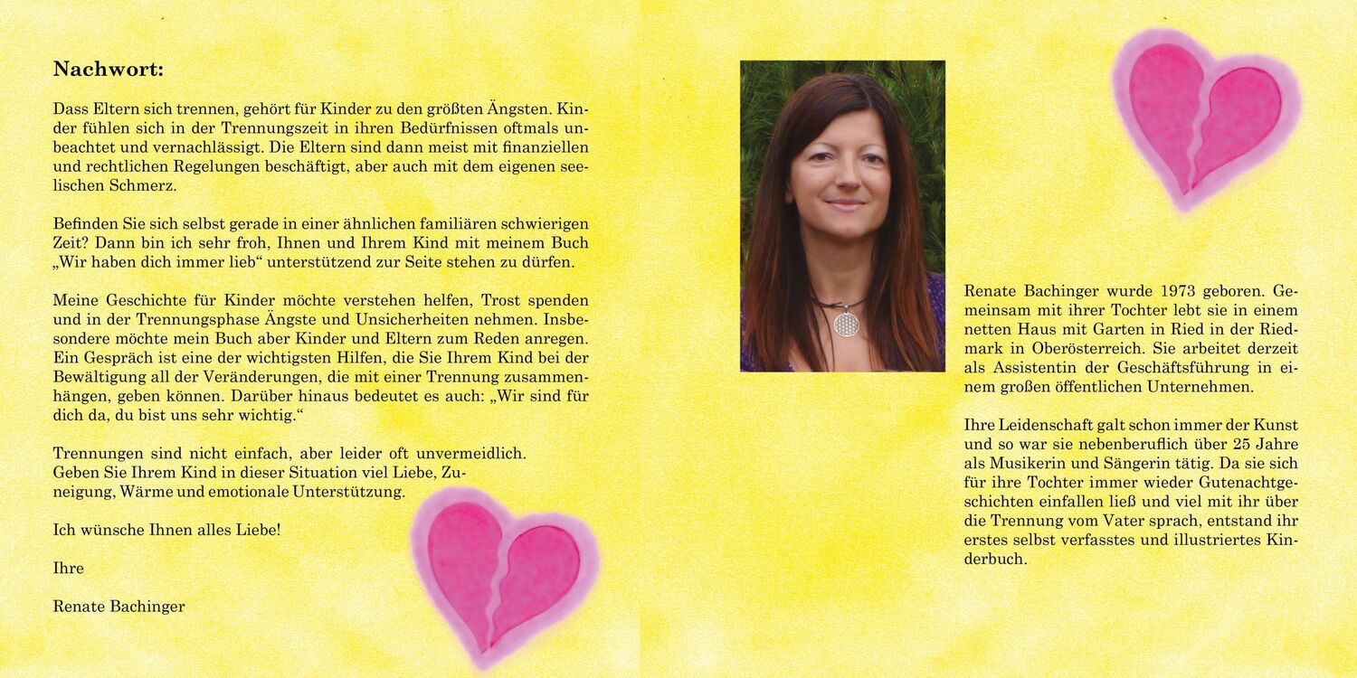 Bild: 9783960745389 | Mein Kind: Wir haben dich immer lieb! | Renate Bachinger | Buch | 2022