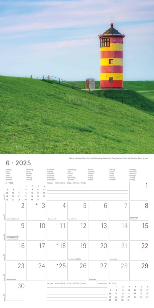 Bild: 4251732343071 | Alpha Edition - Leuchttürme 2025 Broschürenkalender, 30x30cm,...