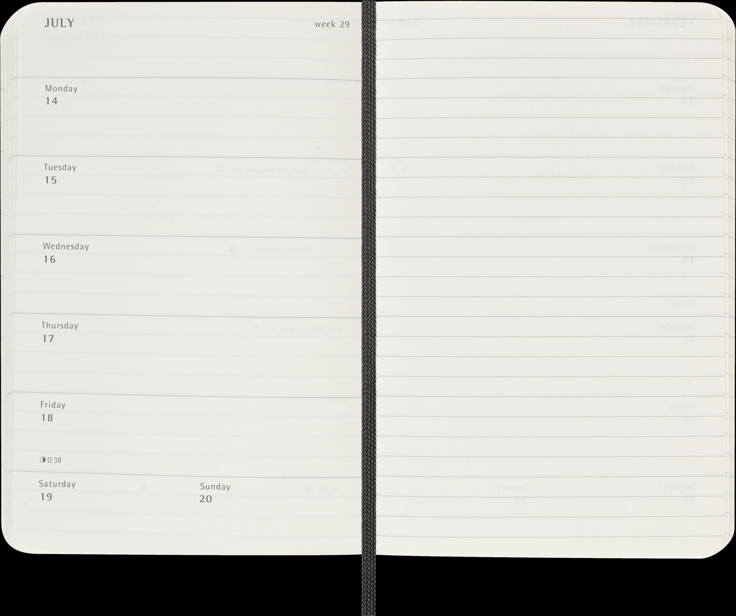 Bild: 8056999270650 | Moleskine 18 Monate Wochenkalender 2024/2025, P/A6, 1 Wo = 2...