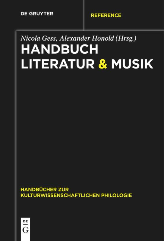 Cover: 9783110682878 | Handbuch Literatur &amp; Musik | Alexander Honold (u. a.) | Taschenbuch