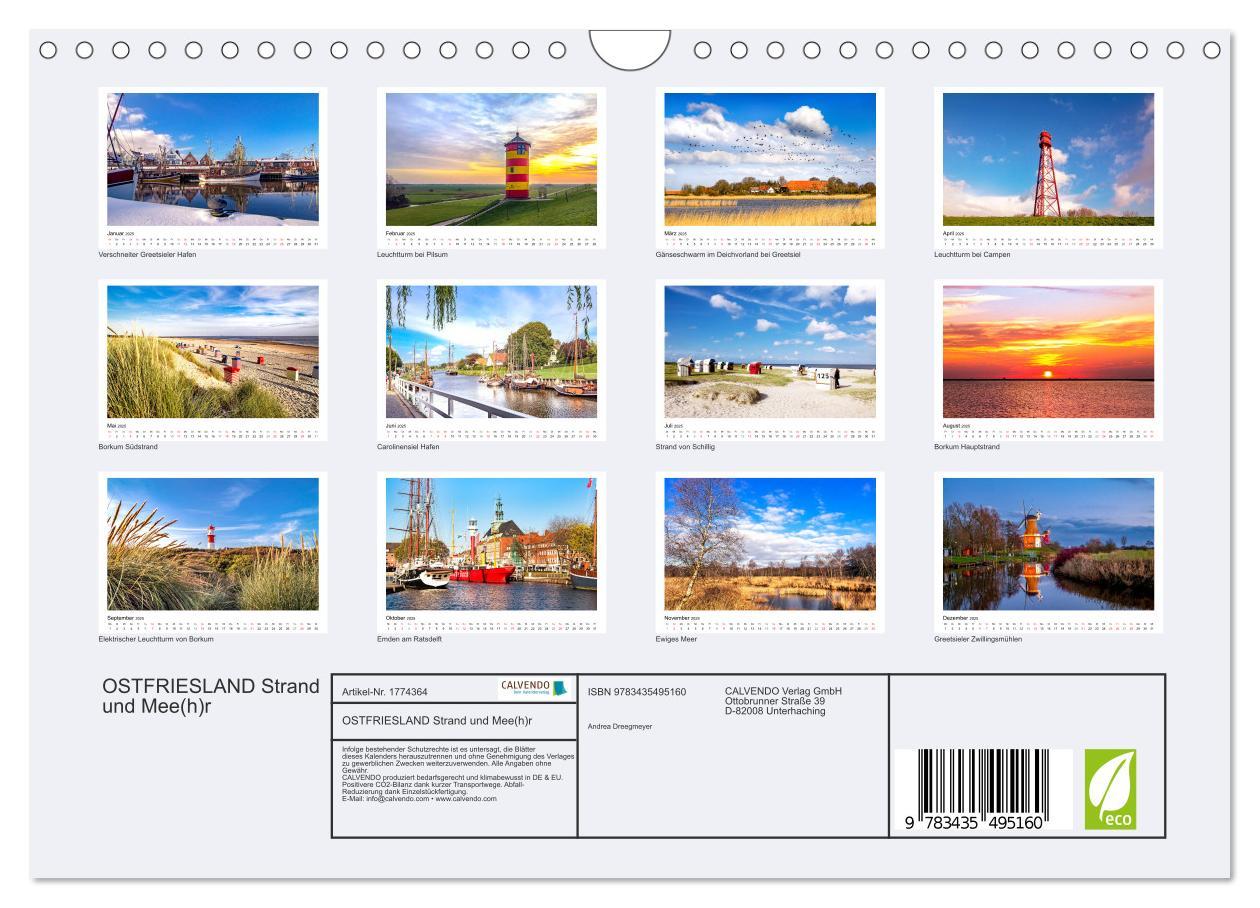 Bild: 9783435495160 | OSTFRIESLAND Strand und Mee(h)r (Wandkalender 2025 DIN A4 quer),...