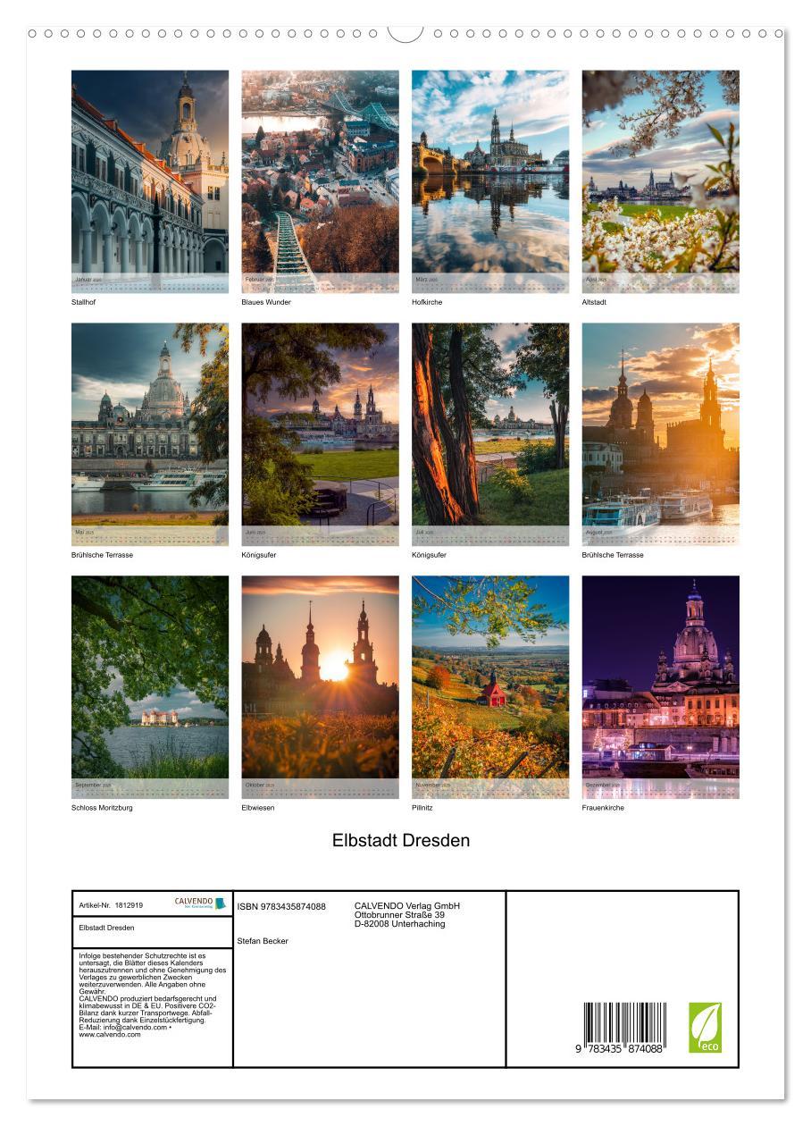 Bild: 9783435874088 | Elbstadt Dresden (hochwertiger Premium Wandkalender 2025 DIN A2...