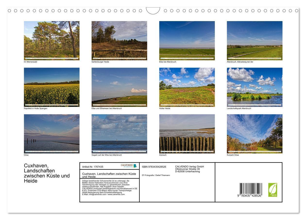 Bild: 9783435428526 | Cuxhaven, Landschaften zwischen Küste und Heide (Wandkalender 2025...