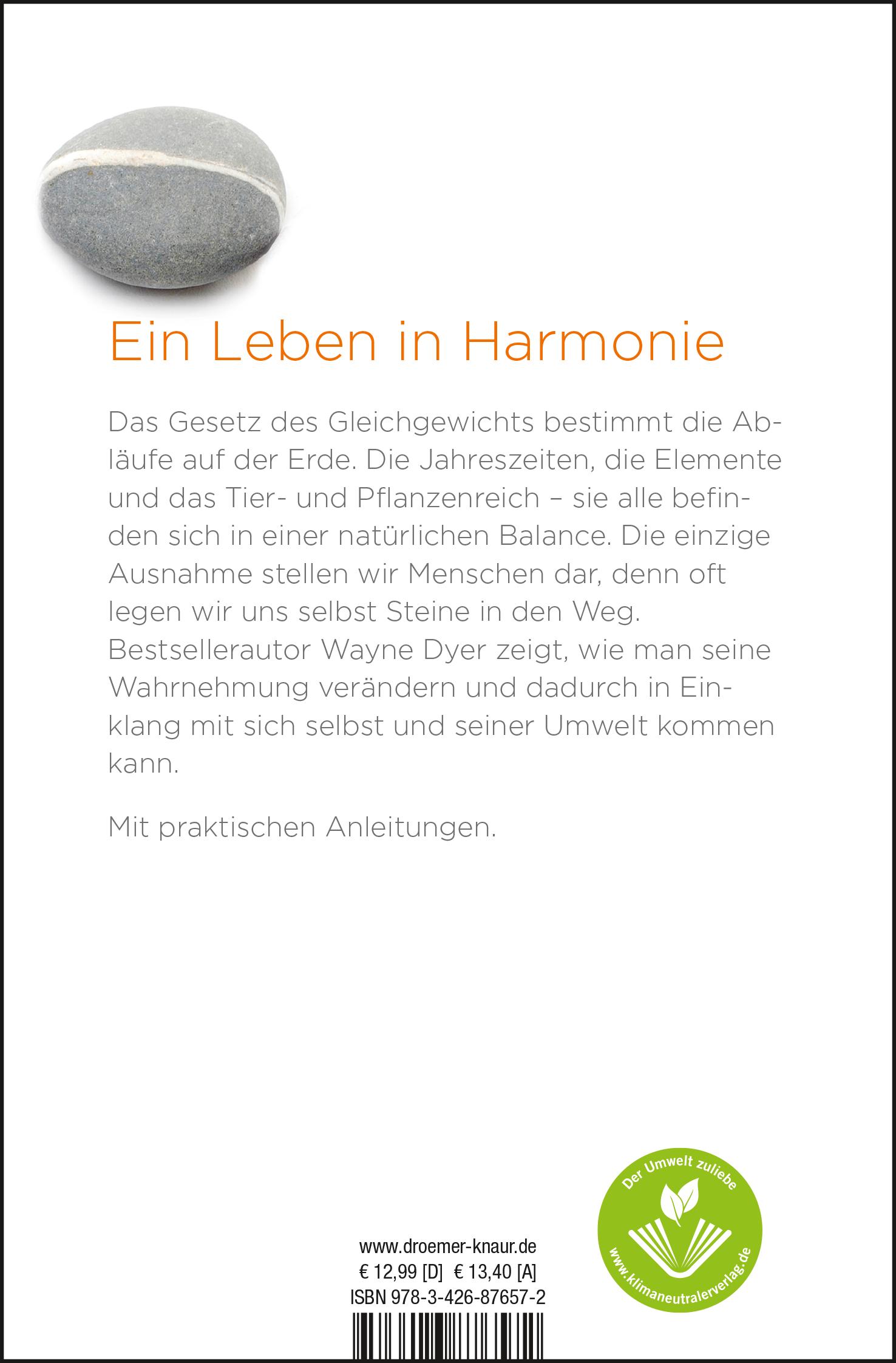 Rückseite: 9783426876572 | Im Einklang sein | Neun Wege zu innerer Ausgeglichenheit | Wayne Dyer