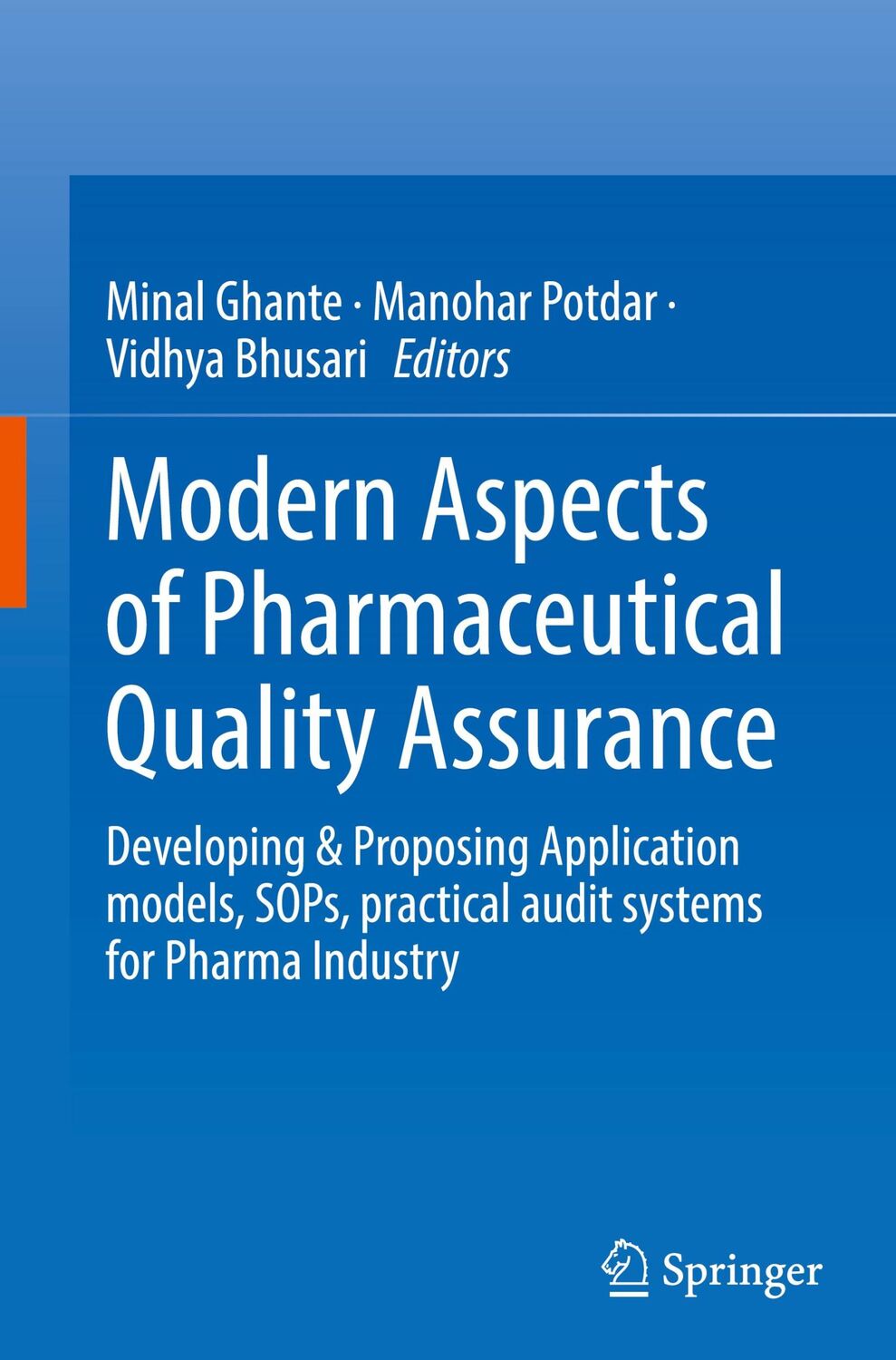 Cover: 9789819992706 | Modern Aspects of Pharmaceutical Quality Assurance | Ghante (u. a.)