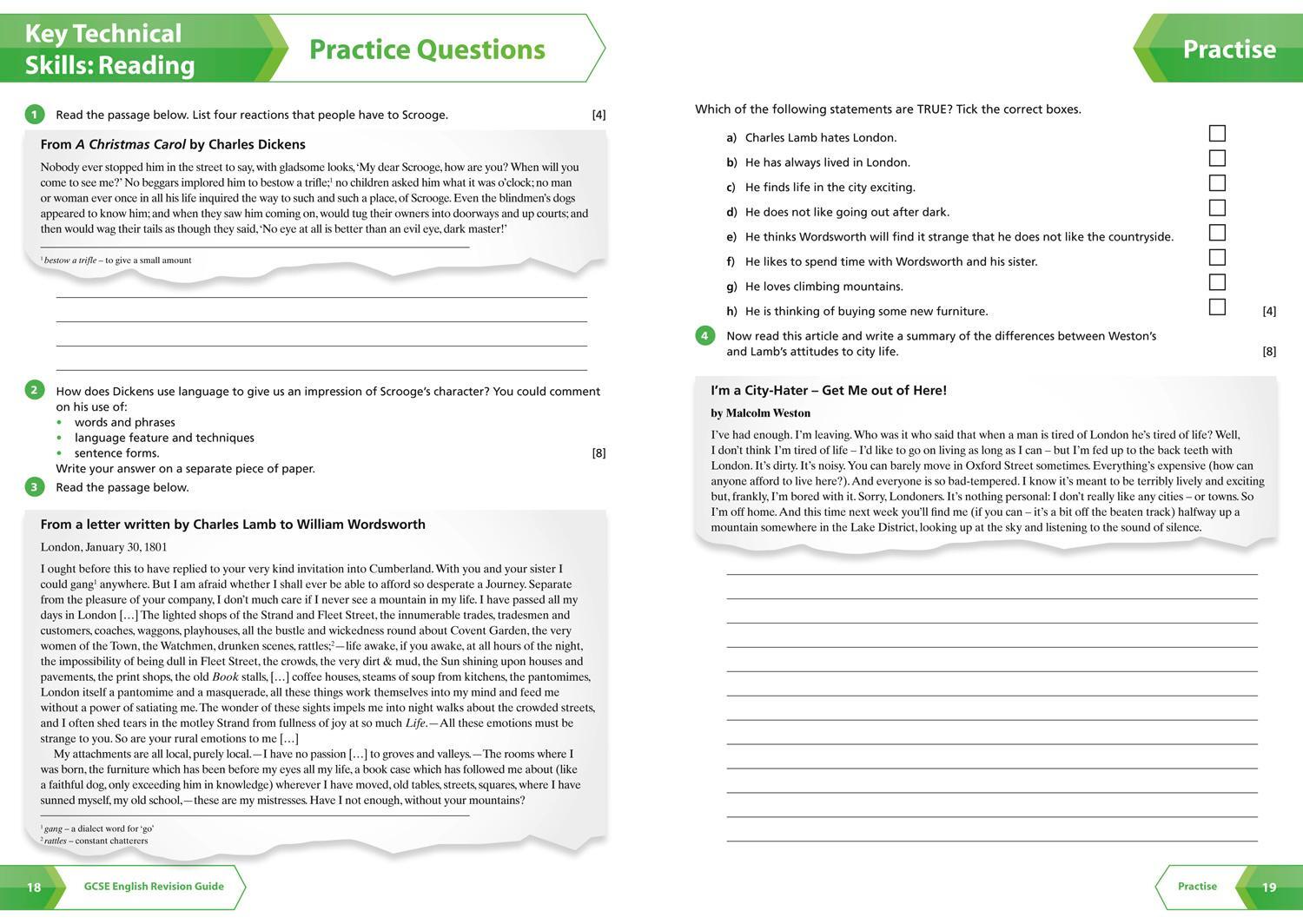 Bild: 9780008218089 | AQA GCSE 9-1 English Language Reading (Papers 1 &amp; 2) Revision Guide