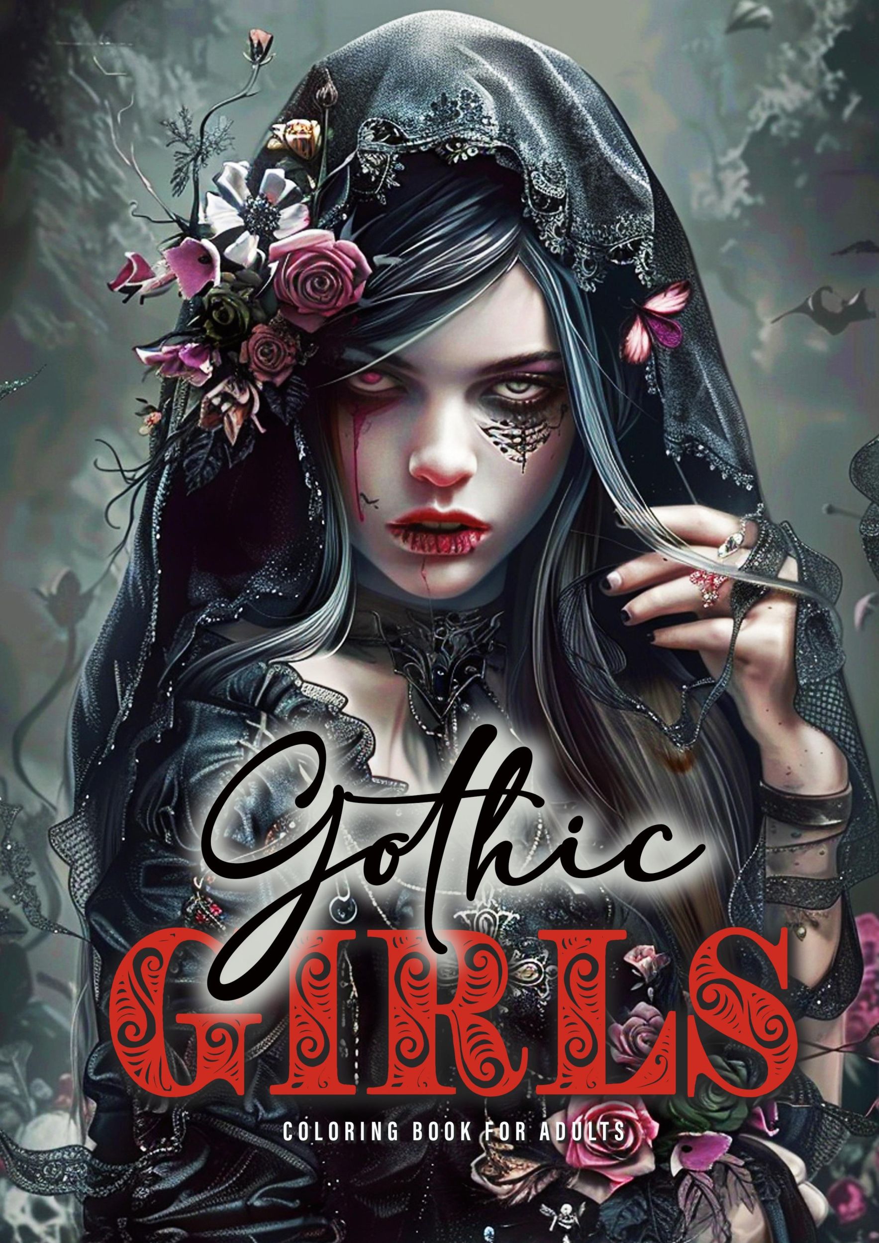 Cover: 9783759807762 | Gothic Girls Coloring Book for Adults | Monsoon Publishing | Buch