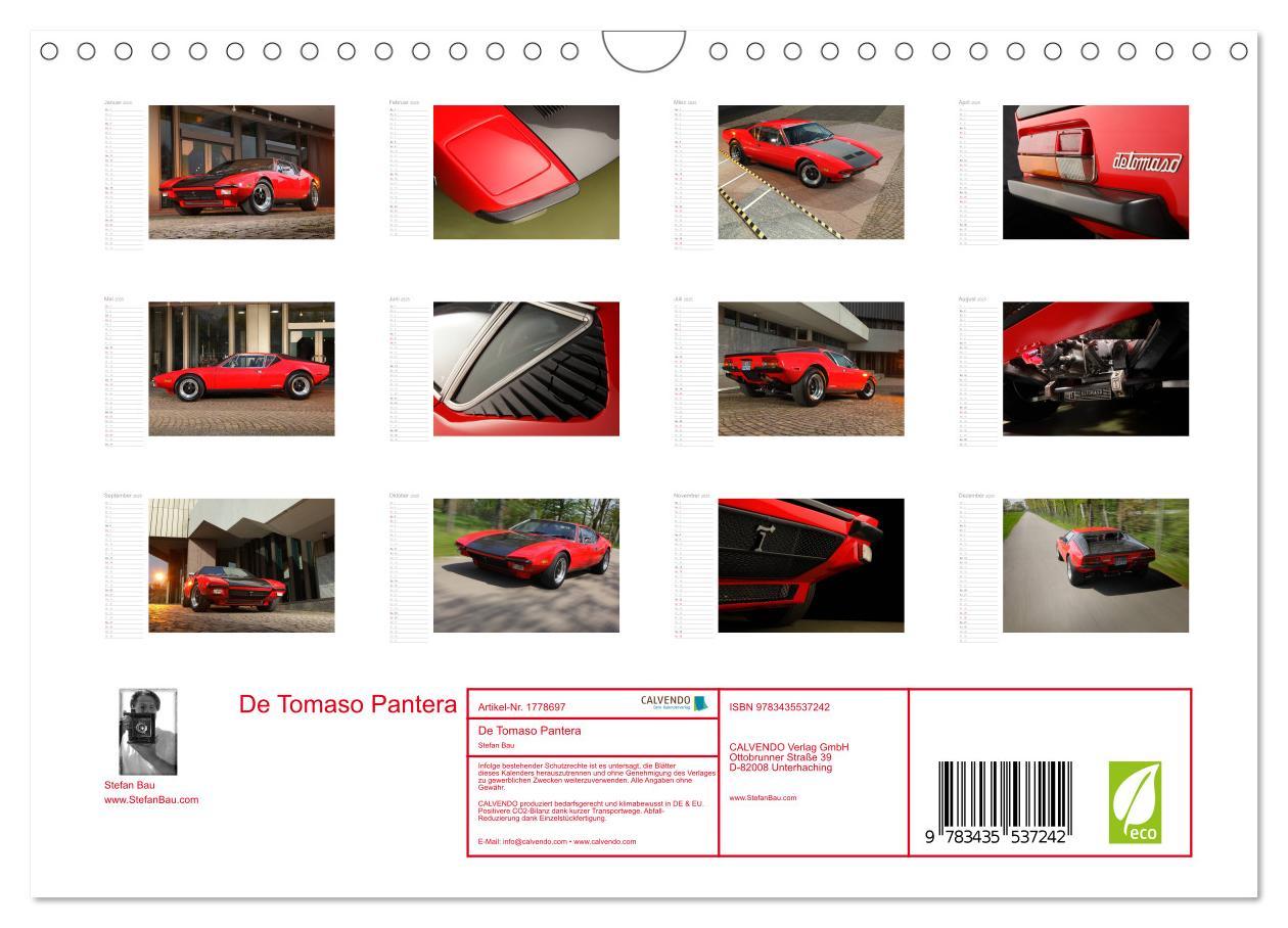 Bild: 9783435537242 | De Tomaso Pantera (Wandkalender 2025 DIN A4 quer), CALVENDO...