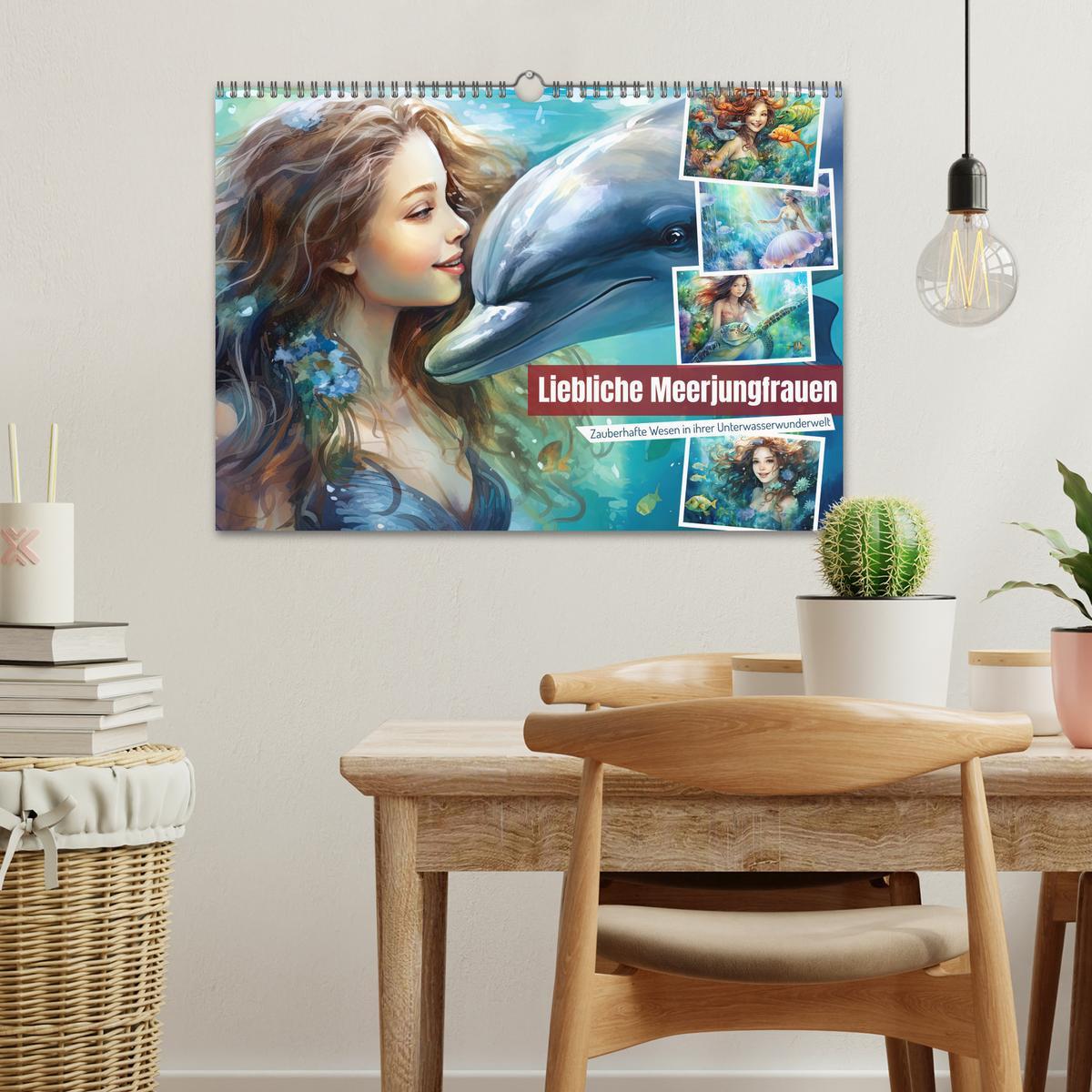 Bild: 9783383891700 | Liebliche Meerjungfrauen (Wandkalender 2025 DIN A3 quer), CALVENDO...