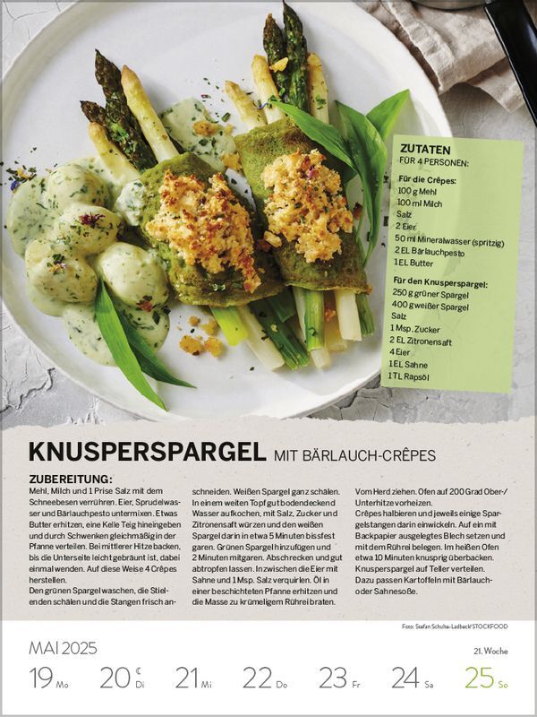 Bild: 9783731880455 | Saisonale und regionale Genussrezepte 2025 | Korsch Verlag | Kalender