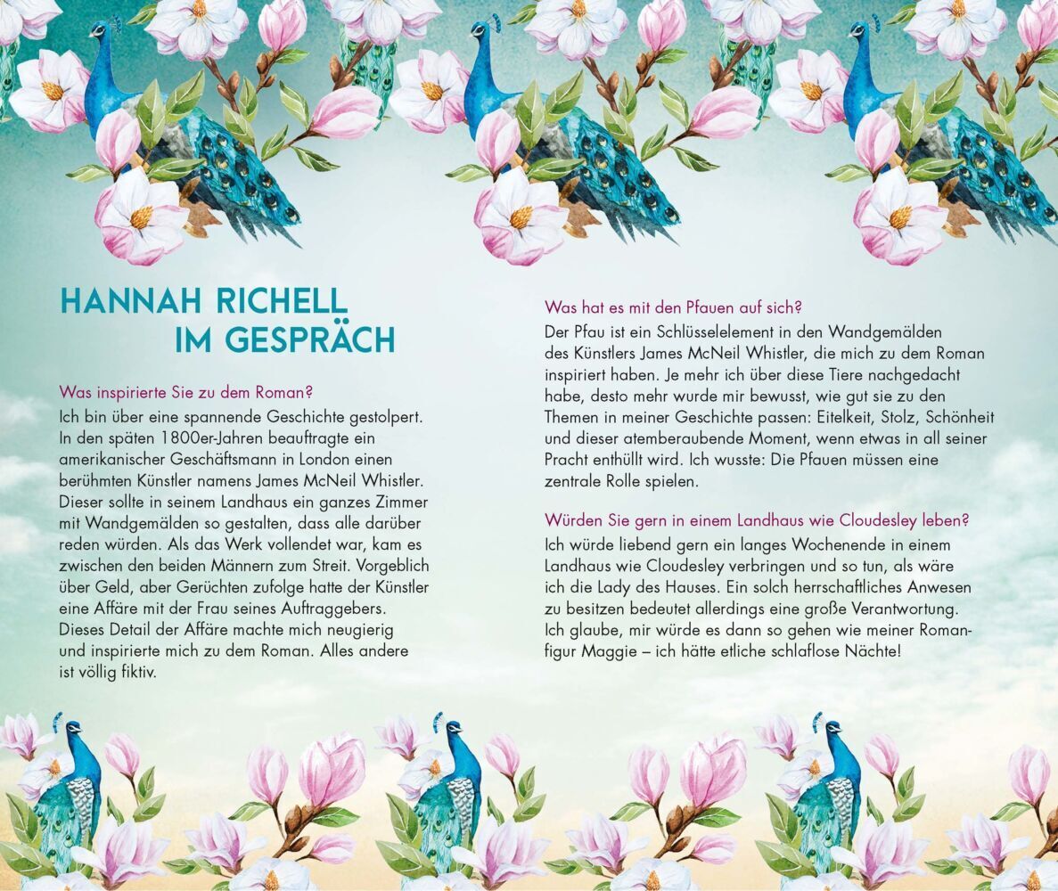 Bild: 9783453361072 | Pfauensommer | Roman | Hannah Richell | Taschenbuch | Klappenbroschur