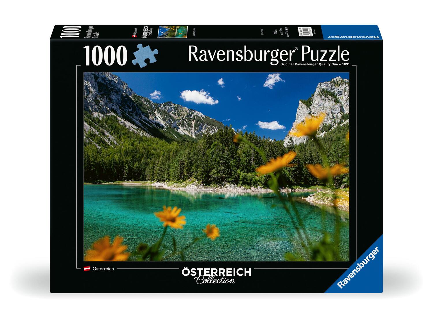 Cover: 4005555005636 | Ravensburger Puzzle 12000563 - Grüner See bei Tragöß - 1000 Teile...