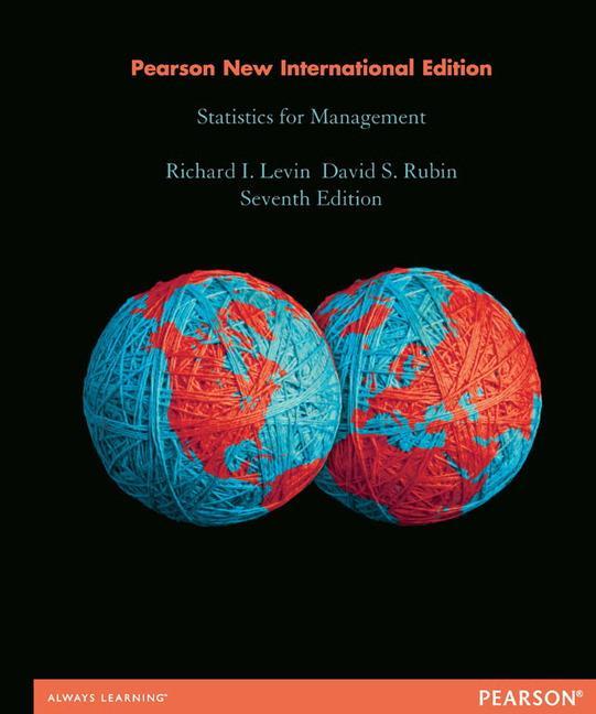 Cover: 9781292039930 | Statistics for Management | Pearson New International Edition | Buch