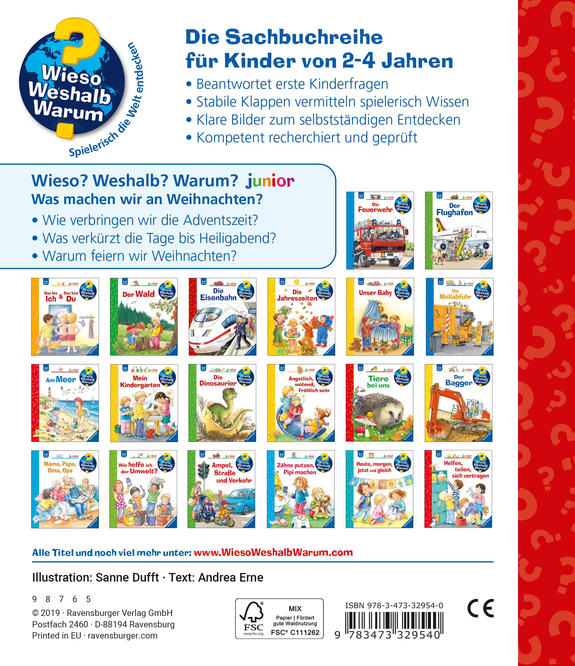 Rückseite: 9783473329540 | Wieso? Weshalb? Warum? junior, Band 44: Was machen wir an Weihnachten?