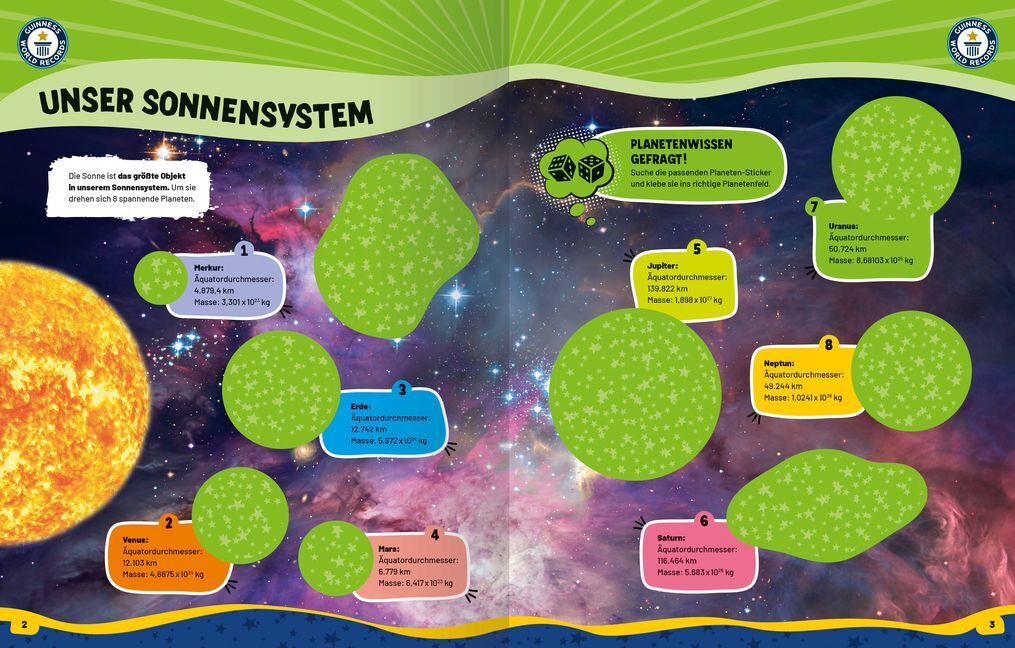 Bild: 9783473480289 | Guinness World Records Stickern und Rätseln: Weltall | Richter (u. a.)