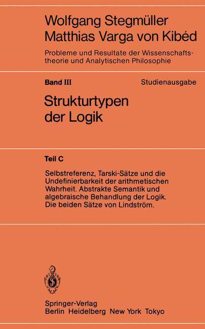 Cover: 9783540122135 | Selbstreferenz, Tarski-Sätze und die Undefinierbarkeit der...