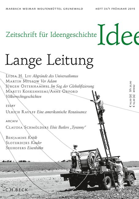 Cover: 9783406673818 | Zeitschrift für Ideengeschichte 1/2015 | Alexandra Kemmerer | 127 S.