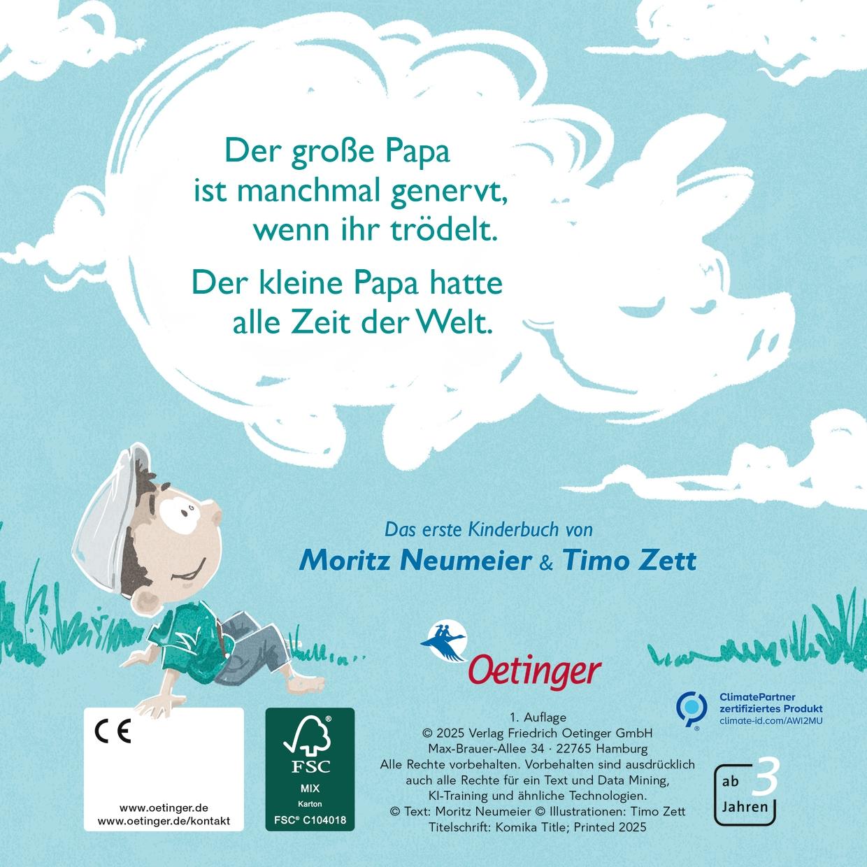 Rückseite: 9783751206877 | Kleiner Papa - Großer Papa | Moritz Neumeier | Buch | 16 S. | Deutsch