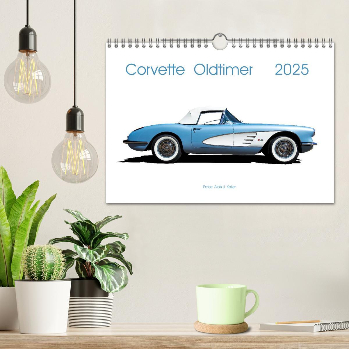 Bild: 9783435363261 | Corvette Oldtimer 2025 (Wandkalender 2025 DIN A4 quer), CALVENDO...