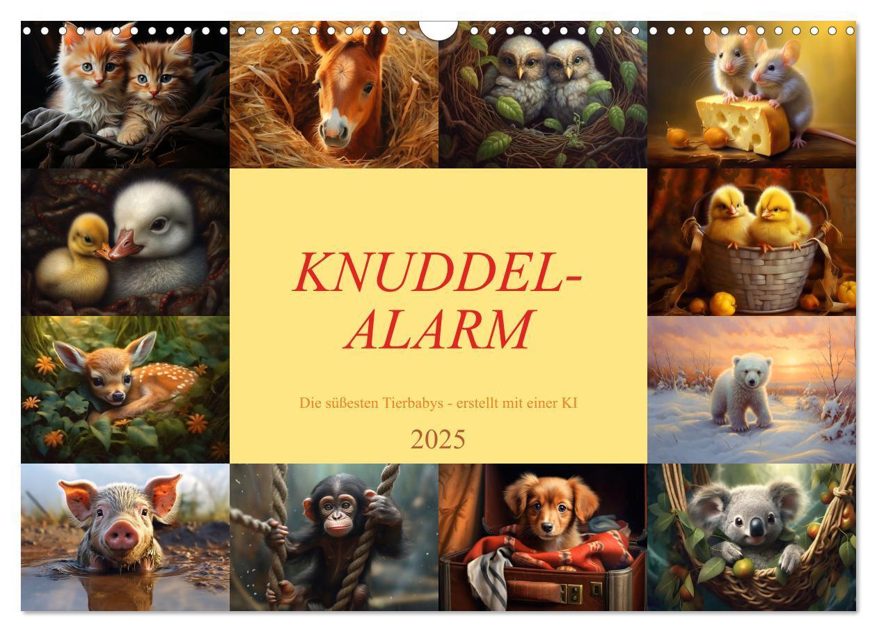 Cover: 9783383892424 | Knuddel-Alarm (Wandkalender 2025 DIN A3 quer), CALVENDO Monatskalender