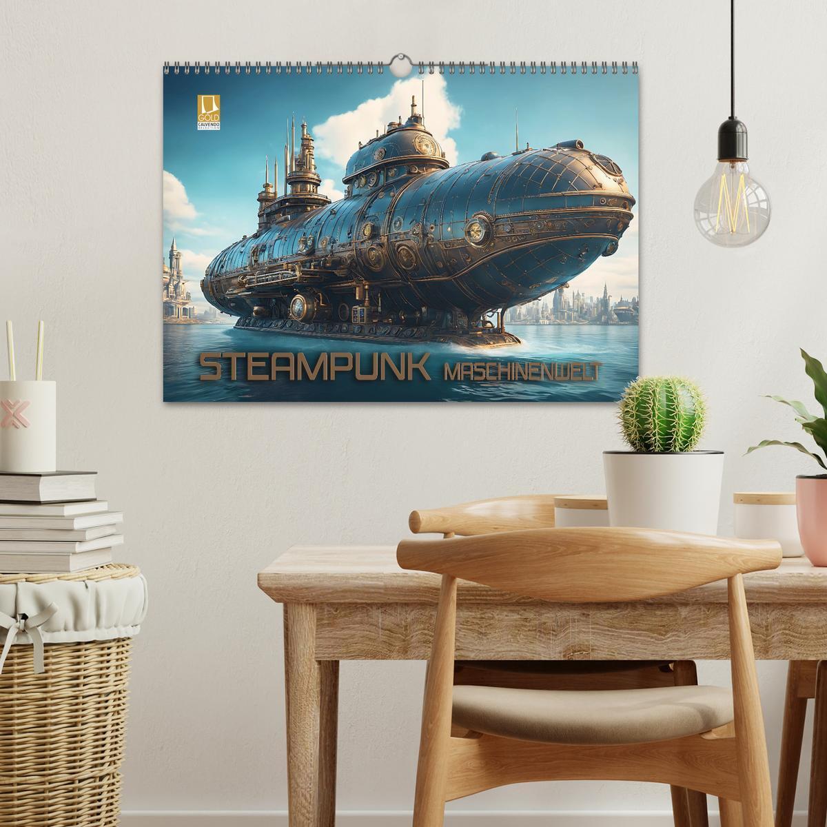 Bild: 9783383826795 | Steampunk Maschinenwelt (Wandkalender 2025 DIN A3 quer), CALVENDO...