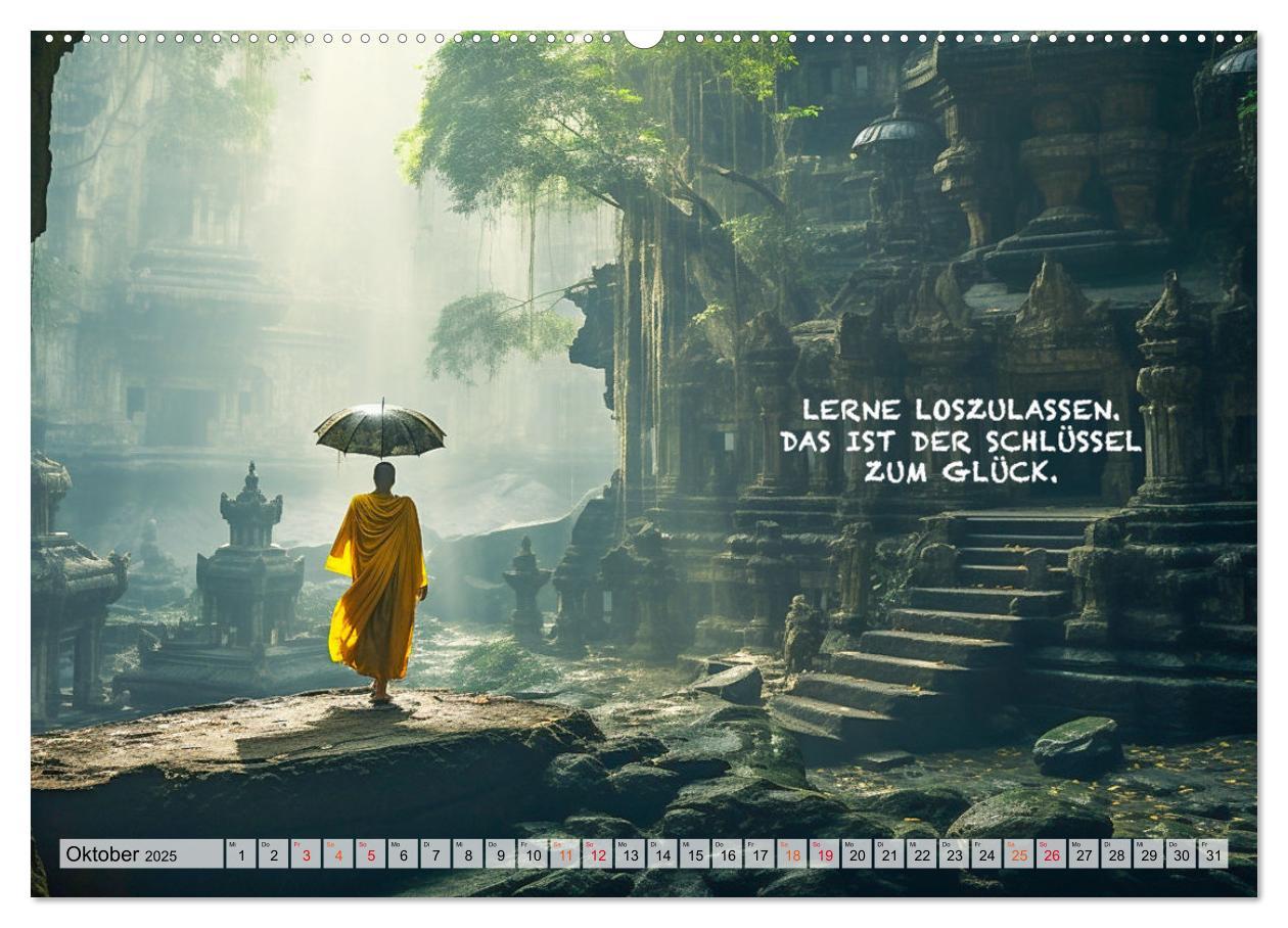 Bild: 9783383775086 | Buddhistische Sprüche (Wandkalender 2025 DIN A2 quer), CALVENDO...