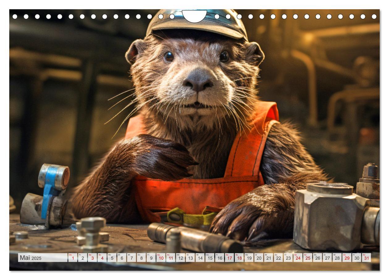 Bild: 9783383858178 | Otter bei der Arbeit (Wandkalender 2025 DIN A4 quer), CALVENDO...