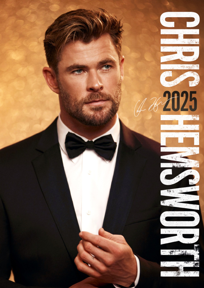 Cover: 9798893610505 | Chris Hemsworth 2025 | Offizieller Kalender | Kalender | 14 S. | 2025