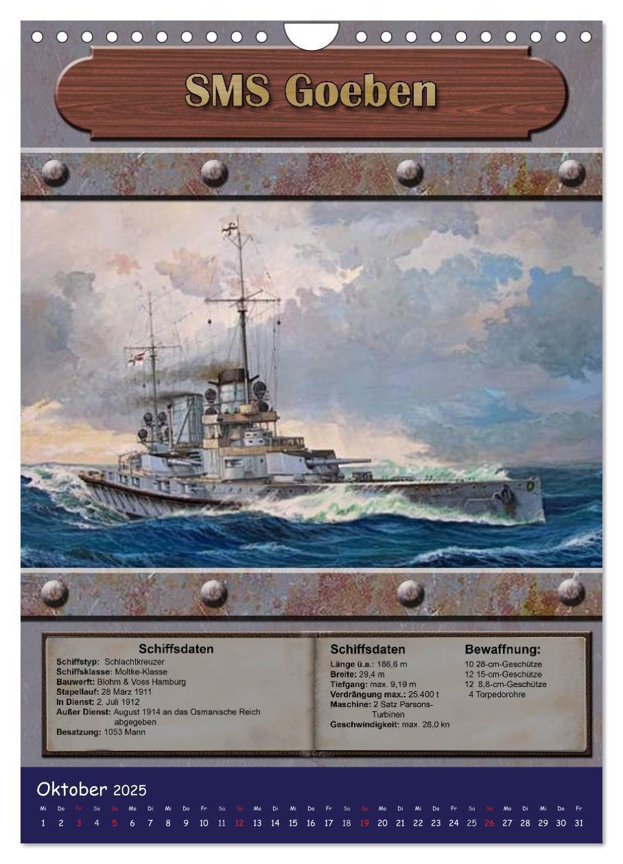 Bild: 9783457060421 | Die kaiserliche Marine 1871 - 1918 (Wandkalender 2025 DIN A4 hoch),...