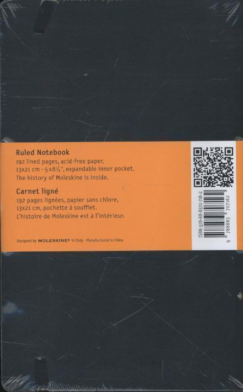 Rückseite: 9788883707162 | Moleskine. Notizbuch liniert groß | Notizbücher | Lesebändchen