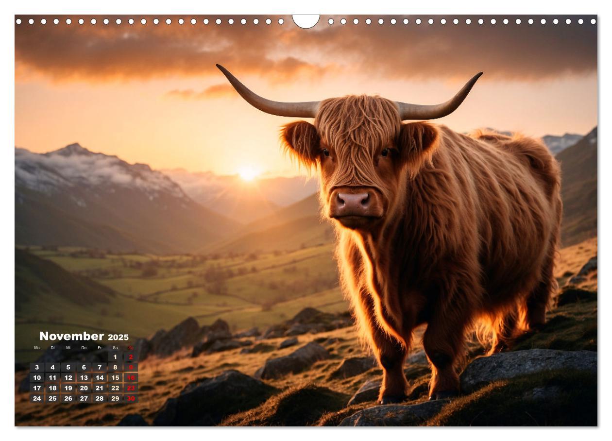 Bild: 9783383840067 | Highland Kühe (Wandkalender 2025 DIN A3 quer), CALVENDO Monatskalender