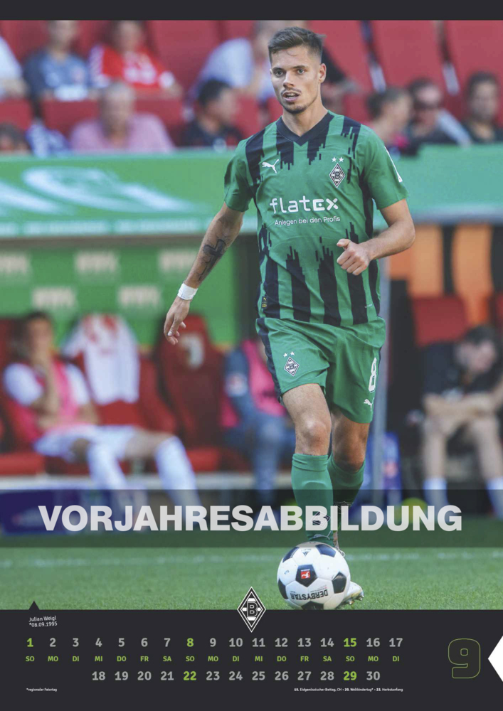 Bild: 4002725994394 | N NEUMANNVERLAGE - Borussia Mönchengladbach 2025 Wandkalender,...