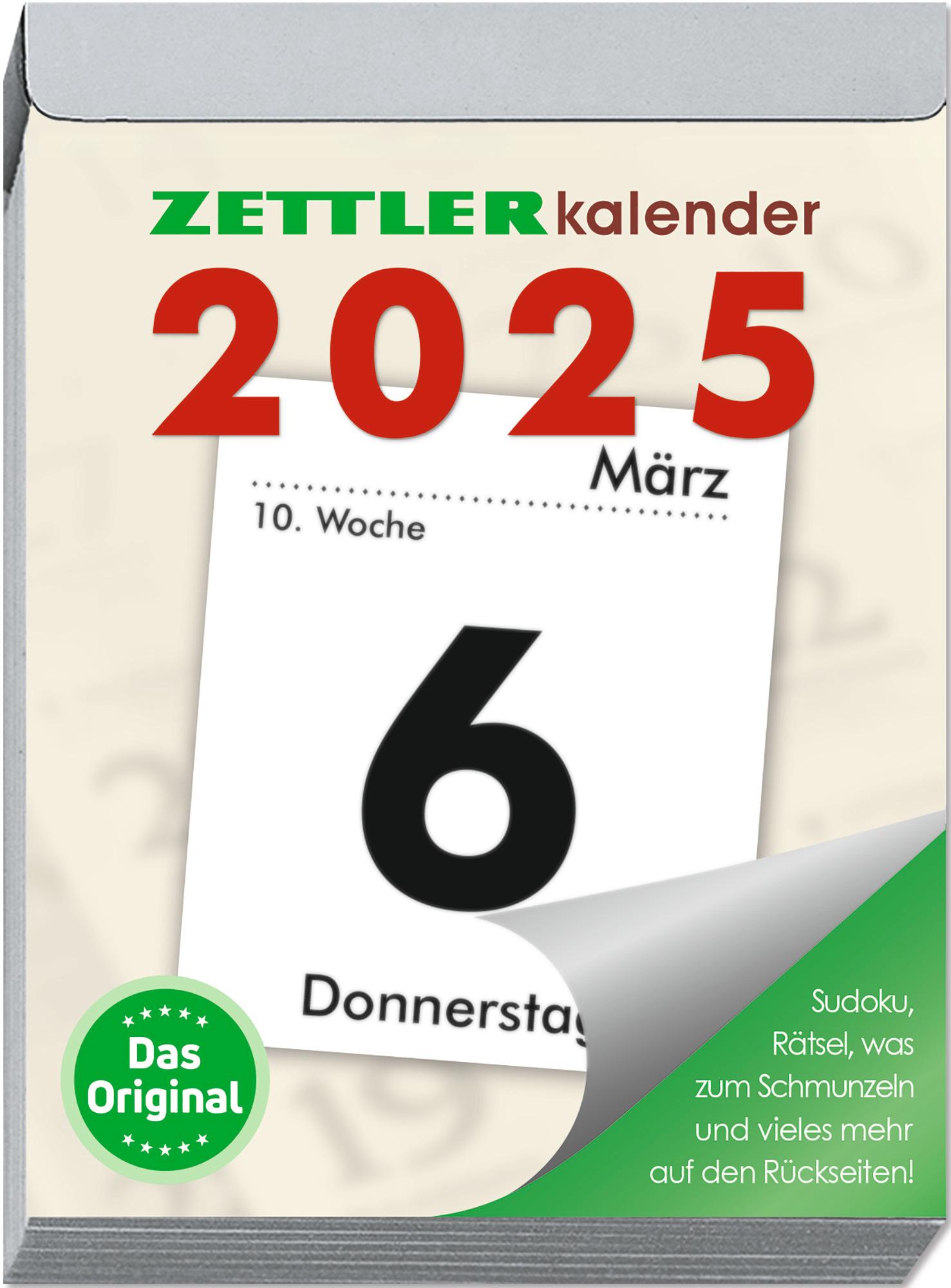 Cover: 4006928024759 | Tagesabreißkalender XL 2025 - 8,2x10,7 cm - 1 Tag auf 1 Seite - mit...