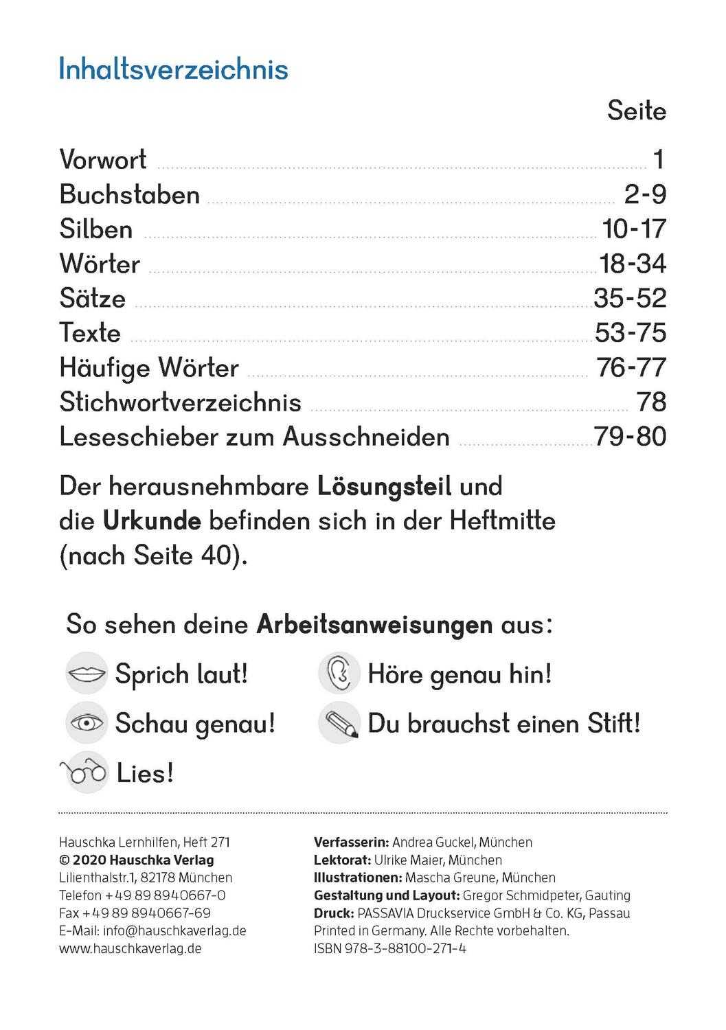 Bild: 9783881002714 | Besser lesen 1. Klasse | Andrea Guckel | Broschüre | Deutsch | 2011