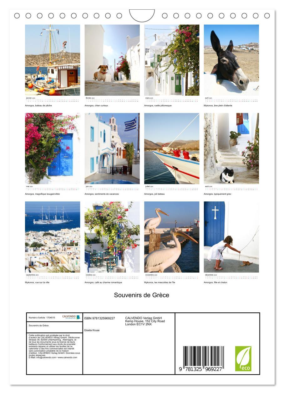 Bild: 9781325969227 | Souvenirs de Grèce (Calendrier mural 2025 DIN A4 horizontal),...