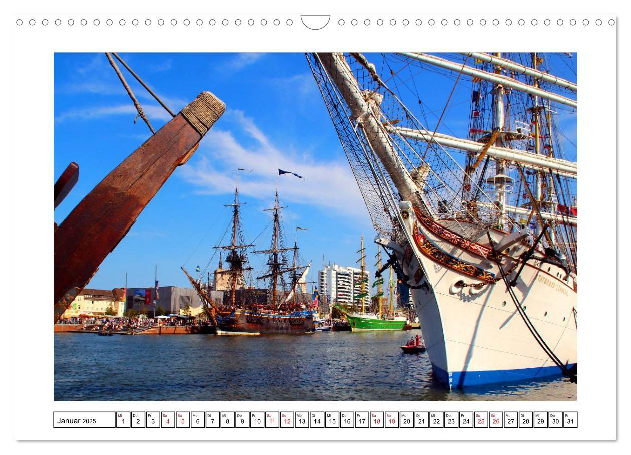 Bild: 9783435580804 | Windjammer - Bremerhaven (Wandkalender 2025 DIN A3 quer), CALVENDO...