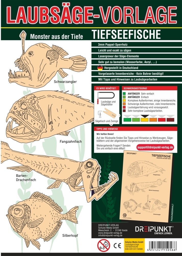 Cover: 4251241150566 | Laubsägevorlage Tiefseefische | Schulze Media GmbH | 2020